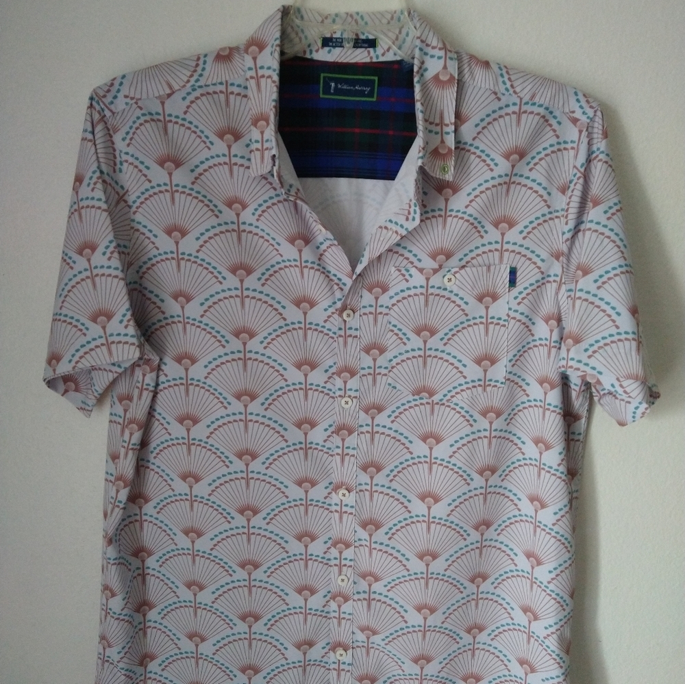 William Murray Button Down Golf Shirt Men's Large